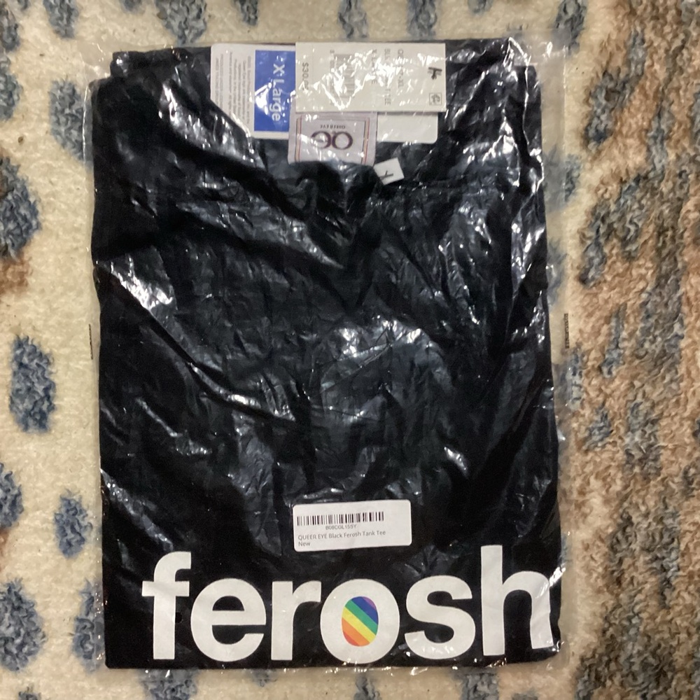 QUEER EYE BLACK FEROSH TANK TOP.